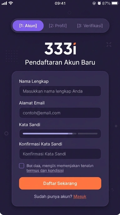 Panduan Membuat Akun Baru 333i untuk Android