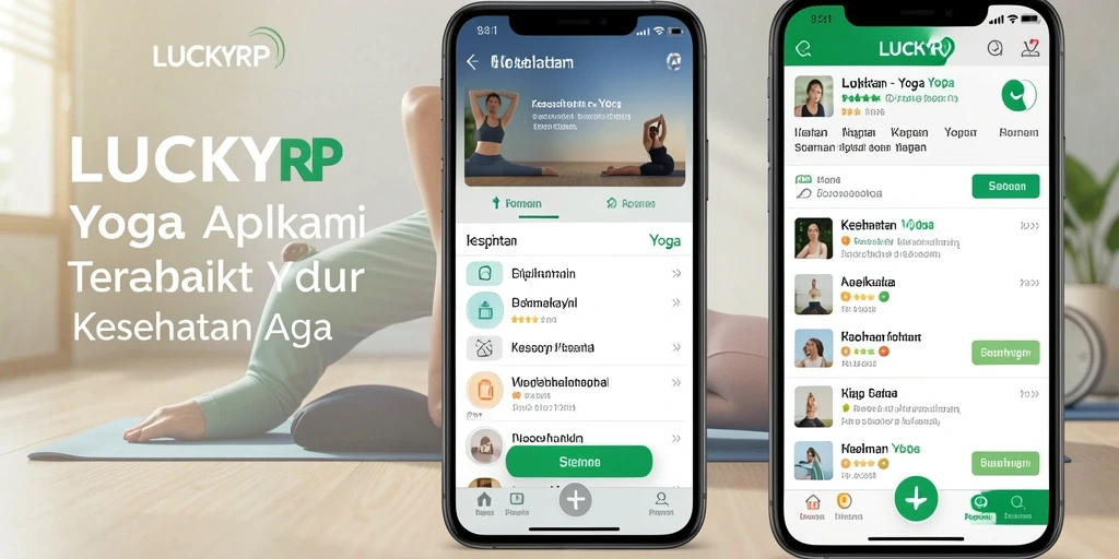 Tampilan antarmuka LUCKYRP yang intuitif untuk praktik Yoga.