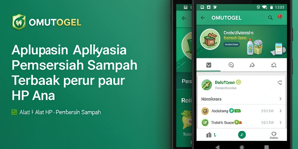 Tampilan antarmuka OMUTOGEL yang user-friendly untuk pembersihan sampah.