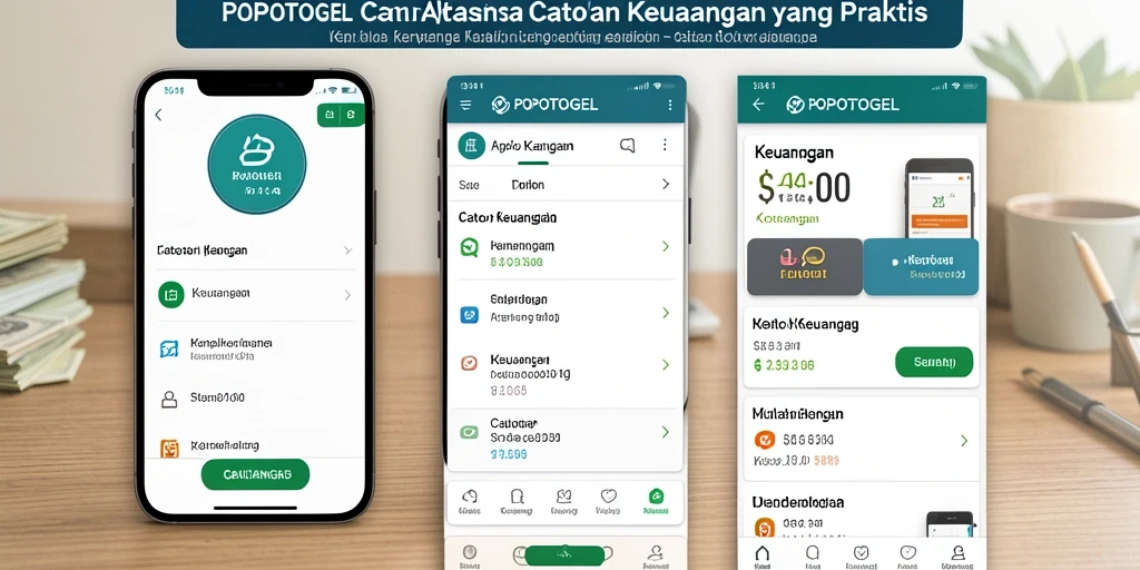 Tampilan antarmuka POPOTOGEL untuk Catatan Keuangan yang mudah dipahami.