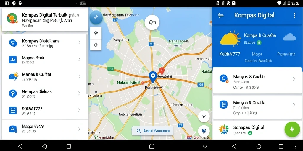 Tampilan antarmuka aplikasi Kompas Digital yang modern dan informatif.